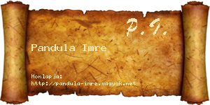 Pandula Imre névjegykártya