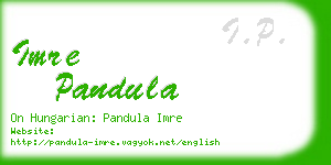 imre pandula business card